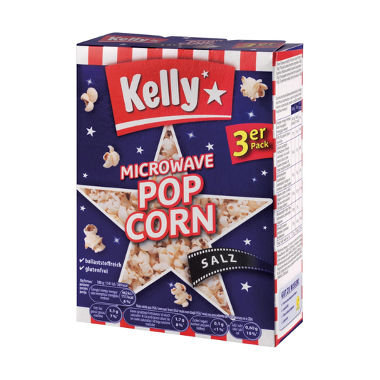 Kellys Mikrowellen Popcorn Salz 3 x 90g